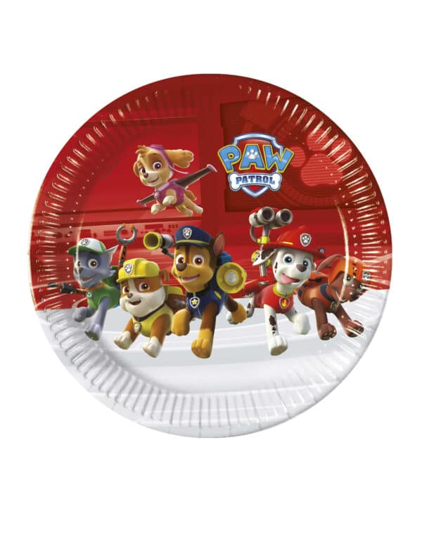 Paw Patrol-Pappteller Hundestaffel Tischdeko 8 Stück bunt 23cm