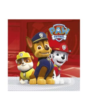 Paw Patrol-Servietten Tischdeko Kindergeburtstag 20 Stück bunt 33x33cm