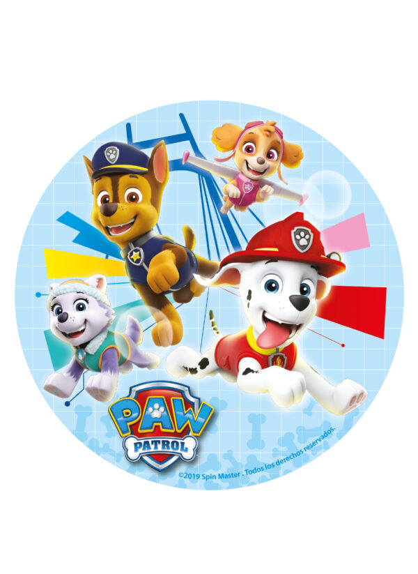 Paw Patrol Tortenbild Kuchenplatte Kuchen-Accessoire Lizenzware bunt 16cm