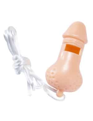 Penis-Trillerpfeife JGA frivoler Scherzartikel beige 7cm