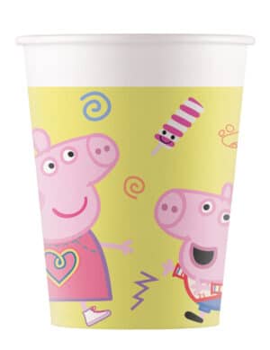 Peppa Wutz Pappbecher 8 Stück bunt 200 ml