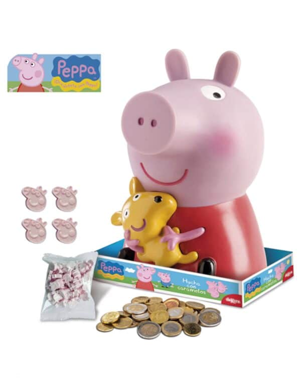 Peppa Wutz-Sparschwein mit Bonbons Spardose bunt