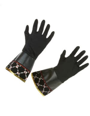 Piraten Handschuhe schwarz-gold