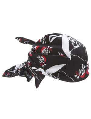 Piraten Kopftuch Seeräuber Bandana schwarz-weiss 54x54cm