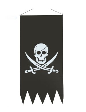 Piratenflagge Totenkopf Flagge schwarz-grau88x43cm