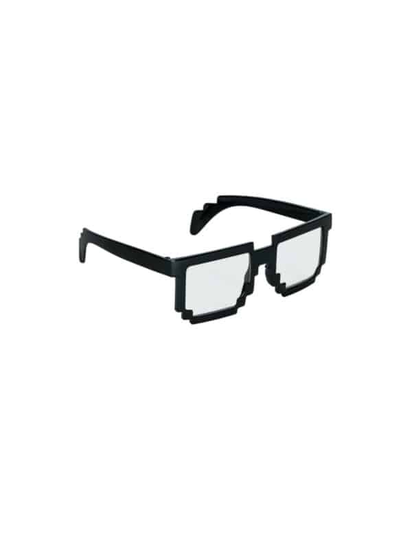 Pixelige Geek-Brille für Erwachsene schwarz 14