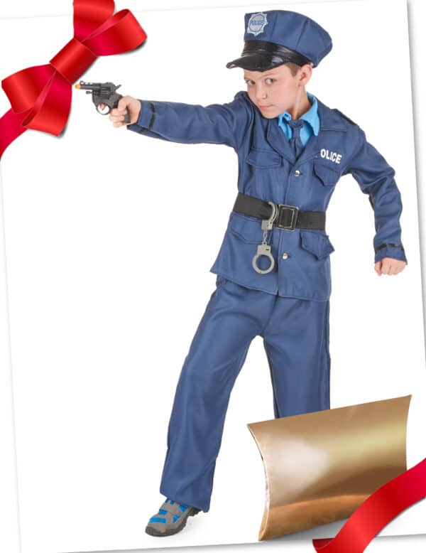 Polizei-Geschenkbox für Kinder bunt