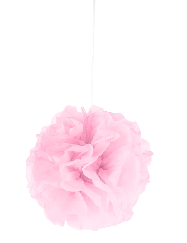 Pompom-Hängedeko Dekoball rosa 25cm