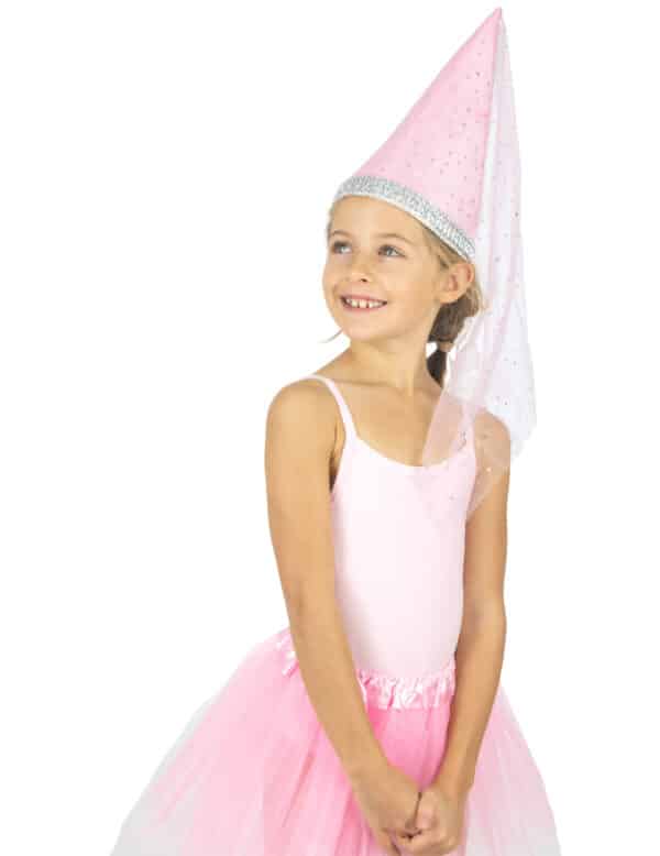 Prinzessin-Hut für Mädchen Faschings-Accessoire rosa-silber