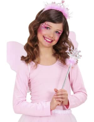 Prinzessinnen-Accessoire-Set Stab und Diadem rosa-silber