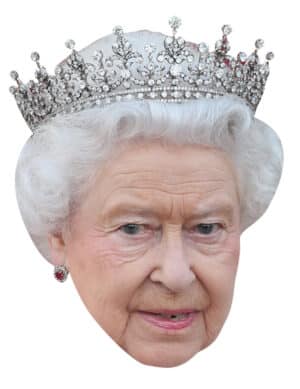 Queen Elizabeth Maske Pappkarton 40 x 28 cm