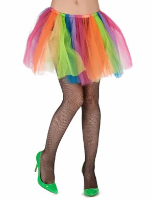 Regenbogen Tutu Tüll-Rock Petticoat bunt