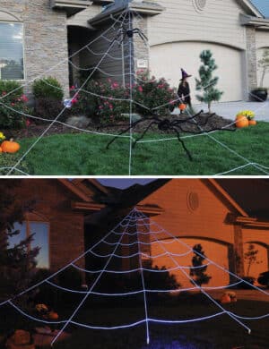 Riesen-Spinnennetz für den Garten Halloween-Deko weiss 7m x 5.7m