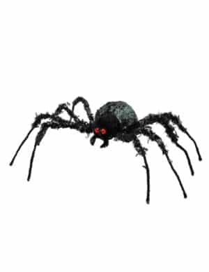 Riesige Halloween-Spinne schwarz Halloween-Figur 43 x 46 cm