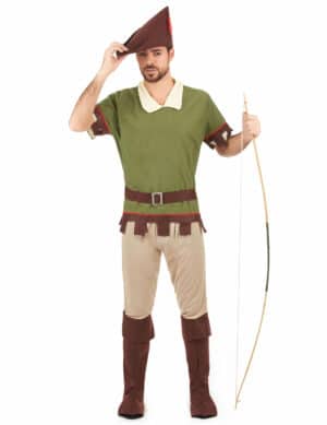 Robin Hood Herrenkostüm grün-braun-beige