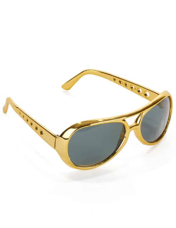 Rock n Roll Brille Kostümzubehör gold