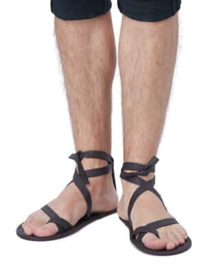 Römer-Sandalen für Herren Faschingsaccessoire schwarz