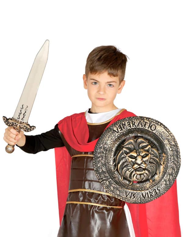 Römisches Schwert und Schild Gladiator-Set bronzefarben