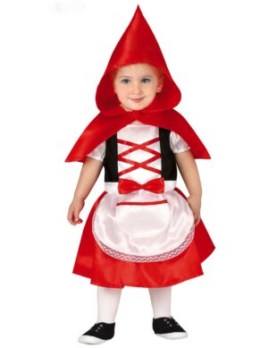 Rotkäppchen-Kostüm für Babys und Kleinkinder Baby-Karneval-Kostüm rot-schwarz-weiss