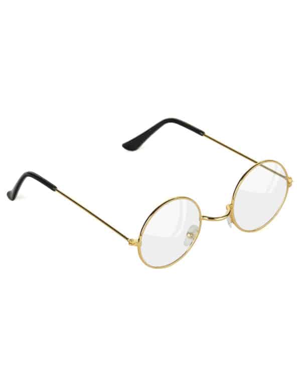 Runde Retro-Brille Weihnachtsmann gold