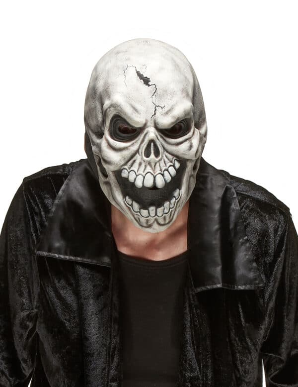 Schädel Maske Halloween Kostümaccessoire weiss-grau