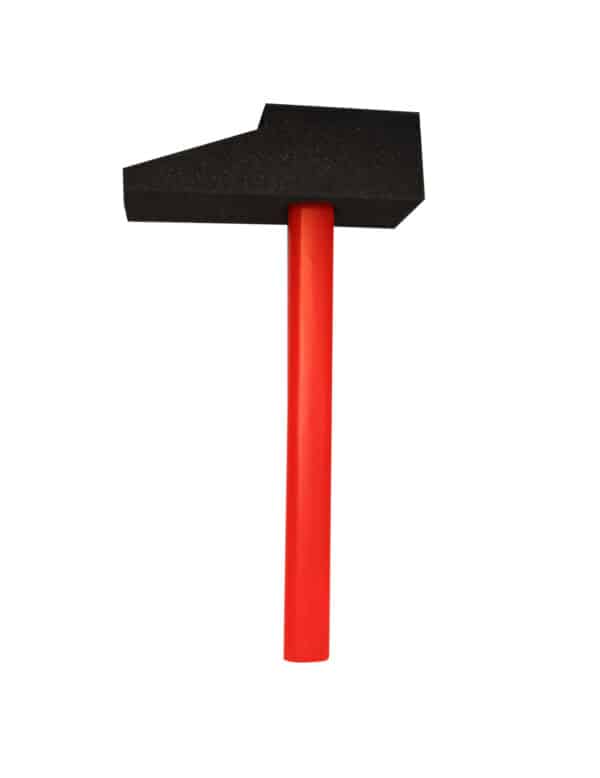 Schaumstoff-Hammer Clowns-Accessoire schwarz-rot 50cm