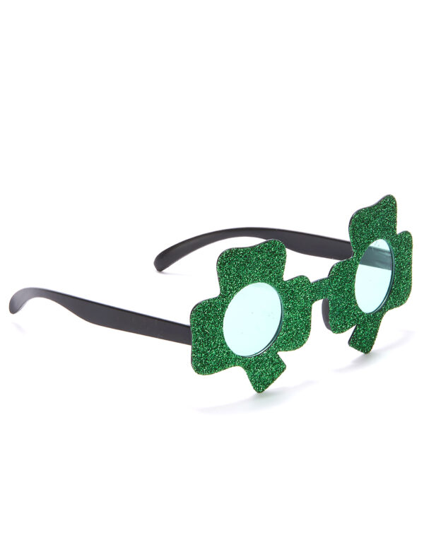 Scherzbrille St- Patrick's Day Kleeblatt schwarz-grün