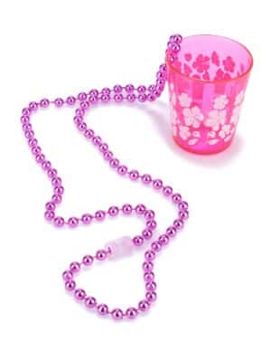 Schnapsglas zum Umhängen JGA-Party pink-weiss 6cm