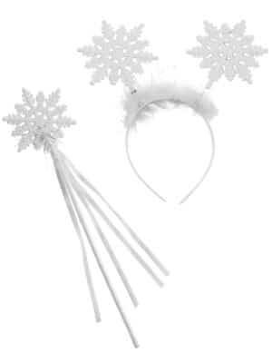 Schnee-Engel-Set Accessoire-Set für Engel 2-teilig weiss