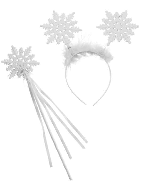 Schnee-Engel-Set Accessoire-Set für Engel 2-teilig weiss