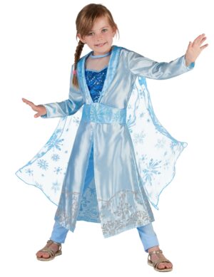 Schneekönigin-Kostüm Kinder-Karneval-Karneval-Kostüm 3-teilig blau