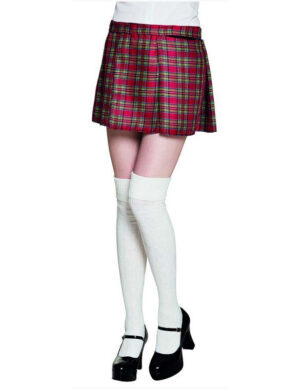 Schottischer Kilt Schottenrock für Damen rot-grün