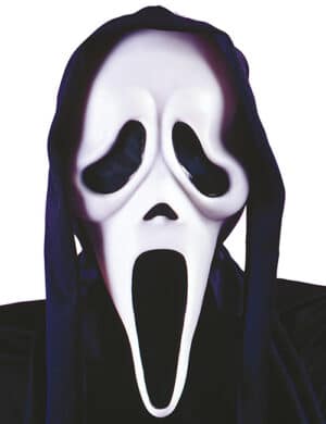 Ghost Face Geister Maske Scream Lizenzware für Erwachsene schwarz-weiss