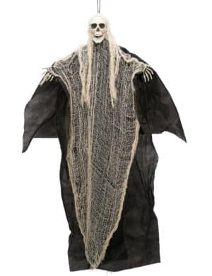 Sensenmann Halloween Hängedekoration schwarz-weiss-beige 110cm