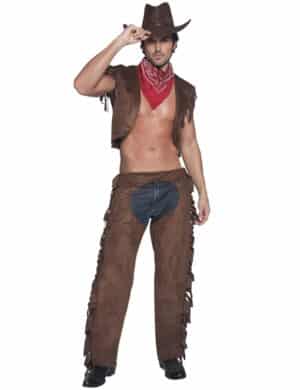 Sexy Cowboy Kostüm braun-rot