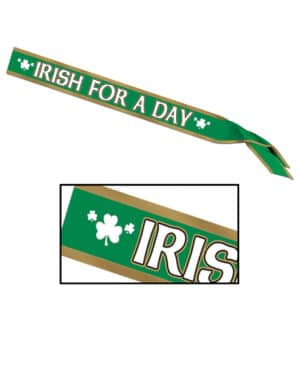 Shärpe Irish for a day St.-Patrick's-Day-Accessoire grün