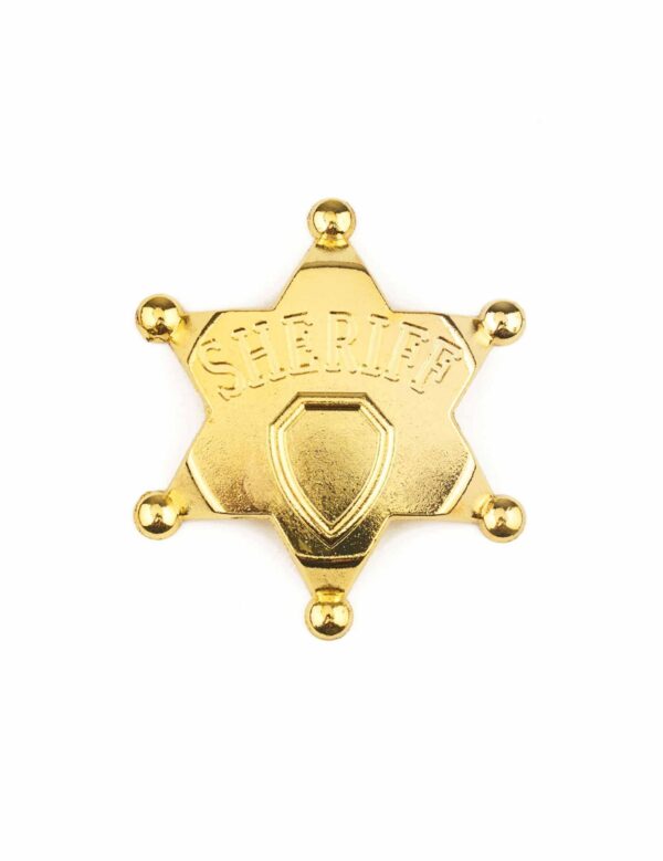 Sheriff-Stern Cowboy-Accessoire gold-schwarz 7