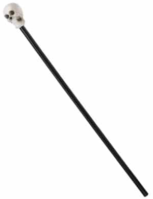 Skelett-Gehstock Hallowee-Accessoire schwarz-weiss 80 cm