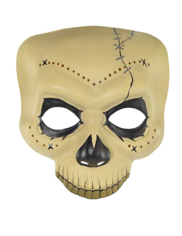 Skelettmaske Día de los Muertos Halloween-Accessoire weiss-schwarz