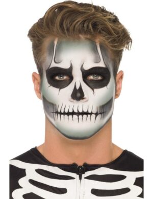 Skull Make-Up-Set Halloween weiss-schwarz 9g