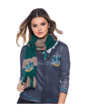 Slytherin-Schal Deluxe Harry Potter-Accessoire grün-bronze