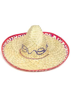 Sombrero Mexikaner-Hut beige-pink