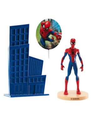 Spider Man-Tortendeko-Set 3-teilig bunt 8