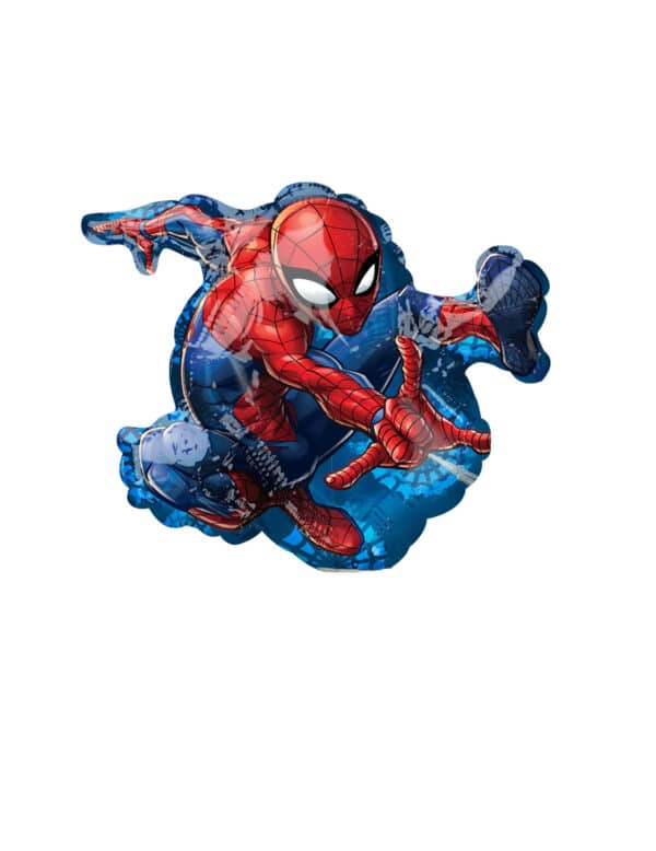 Spiderman-Ballon Marvel-Folienballon rot blau schwarz 17x25cm