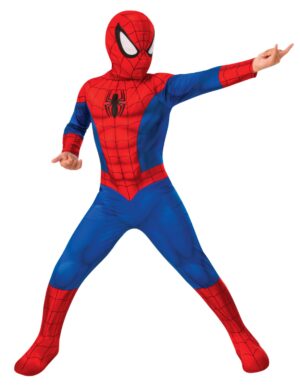 Spiderman-Kostüm für Kinder Karneval rot-blau