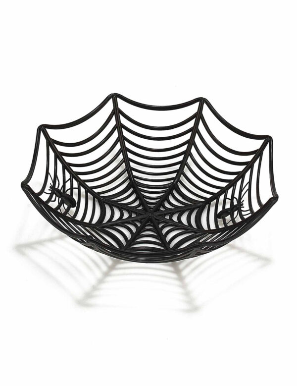 Spinnennetz-Schale Halloween Deko schwarz 27cm