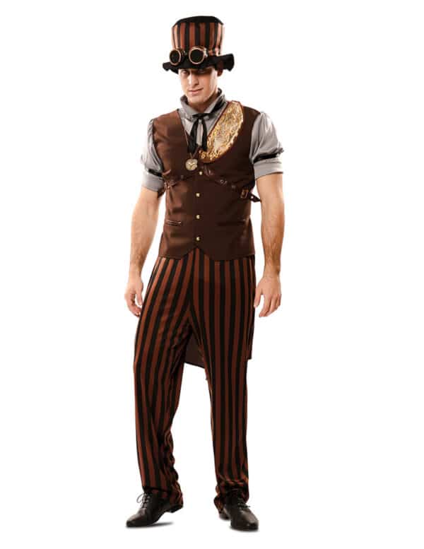 Steampunk-Kostüm für Herren Steampunk-Outfit braun-schwarz