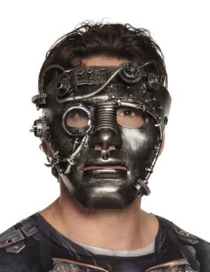 Steampunk-Maske mit Zahnrädern Kostüm-Accessoire bronze