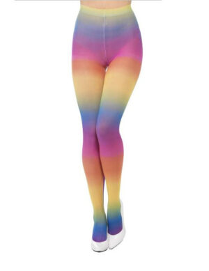 Strumpfhose in Regenbogenfarben für Damen bunt