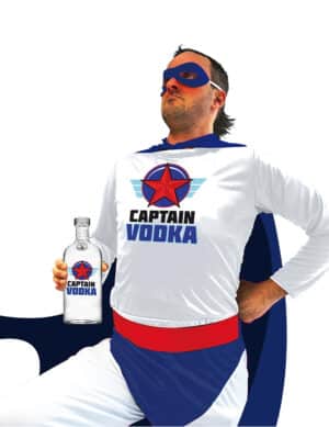 Super Captain Vodka Kostüm für Erwachsene bunt